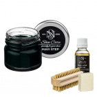 Набор для ухода за обувью из замши и нубука тусклый темно-зеленый MAVI STEP Aurora Kit