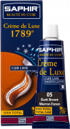 Крем для обуви Saphir Crème De Luxe 1789 50 мл, Темно коричневый