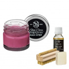 Набор для ухода за обувью из замши и нубука  ярко-розовый  MAVI STEP Aurora Kit