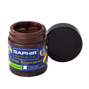 Жидкая кожа Saphir в стеклянной баночке Creme Renovatrice 25 мл., Коричневая фото 43756