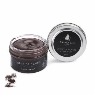 Крем для обуви темно-серо-коричневый Famaco Creme De Beaute, 50 мл фото 47734