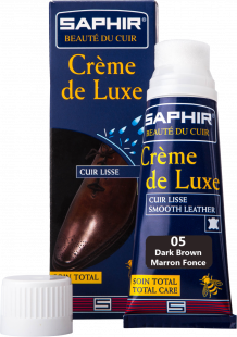 Крем Saphir водоотталкивающий Creme De Luxe 75 мл., Темно-коричневый фото 44932
