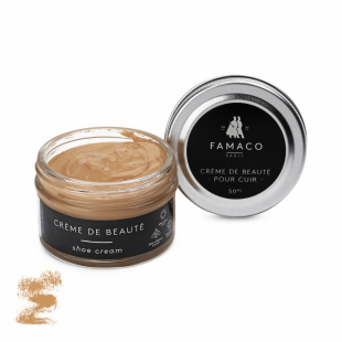 Крем для обуви бежевый Famaco Creme De Beaute, 50 мл фото 47647