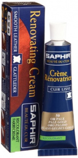Жидкая кожа Saphir Creme Renovatrice 25 мл., Бледно-золотая фото 44818