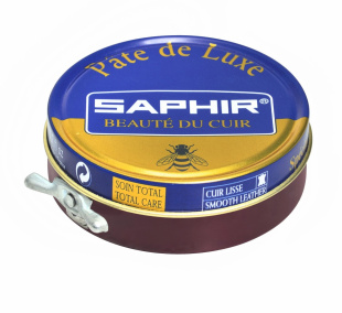 Паста Saphir для обуви Pate De Luxe 50 мл., Бордовая фото 51877