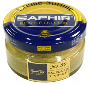 Крем Saphir для обуви увлажняющий Creme Surfine 50 мл., Золотой фото 44744