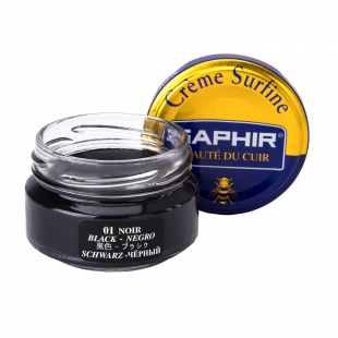Увлажняющий крем для обуви Saphir Creme Surfine 50 мл., Чёрный фото 43724