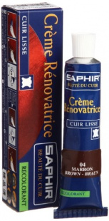 Жидкая кожа Saphir Creme Renovatrice 25 мл., Коричневая фото 44823