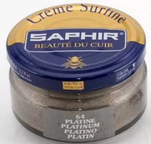 Крем Saphir для обуви увлажняющий Creme Surfine 50 мл., Платиновый фото 44752