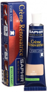 Жидкая кожа Saphir Creme Renovatrice 25 мл., Бежевая фото 44813
