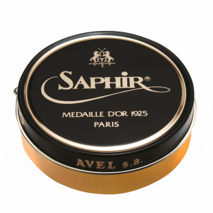 Паста-крем Saphir Medaille D'or для обуви Pate De Luxe 50 мл., Желтый WAX фото 44678