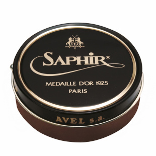 Паста-крем Saphir Medaille D'or для обуви Pate De Luxe 50 мл., Средне-коричневая фото 44682