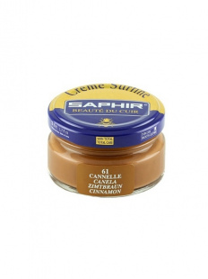 Крем Saphir для обуви увлажняющий Creme Surfine 50 мл., Корица фото 44631