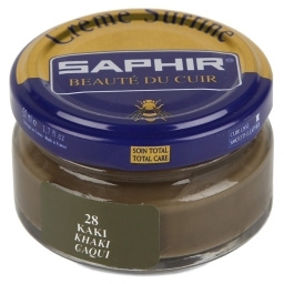 Крем Saphir для обуви увлажняющий Creme Surfine 50 мл., Хаки фото 44777