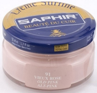 Крем Saphir для обуви увлажняющий Creme Surfine 50 мл., Пастельно-розовый фото 44751