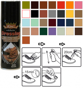 Краска для замши и нубука Wilbra King Dressing Spray, 200 мл фото 49245