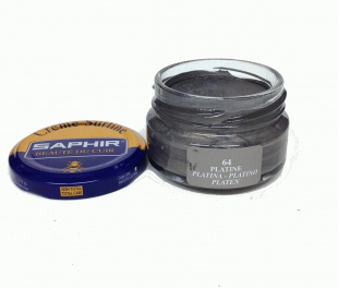 Крем Saphir для обуви увлажняющий Creme Surfine 50 мл., Платиновый фото 44657