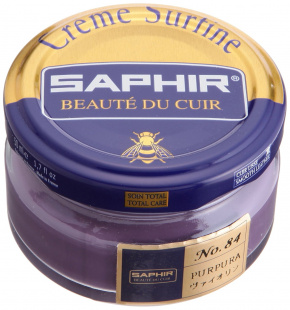 Крем Saphir для обуви увлажняющий Creme Surfine 50 мл., Пурпурный фото 44658