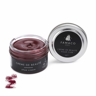 Крем для обуви красный кармин Famaco Creme De Beaute, 50 мл фото 47678