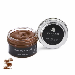 Крем для обуви каштановый Famaco Creme De Beaute, 50 мл фото 47670