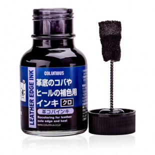 Краска черная для подошвы обуви Columbus Leather Edge Ink, 70 мл фото 46676