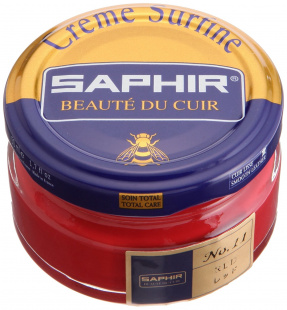 Крем Saphir для обуви увлажняющий Creme Surfine 50 мл., Красный фото 44635