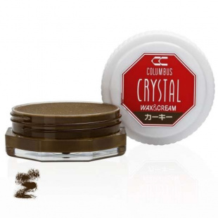 Воск для обуви цвета хаки Columbus Crystal Wax&Cream, 35 ml фото 46548