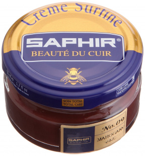 Крем Saphir для обуви увлажняющий Creme Surfine 50 мл., Красное дерево фото 44633