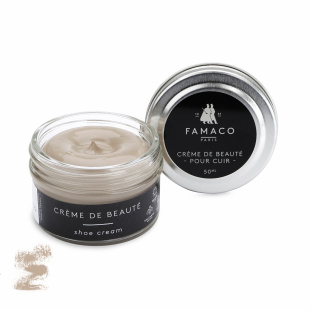 Крем для обуви светло-бледно-серый Famaco Creme De Beaute, 50 мл фото 47696