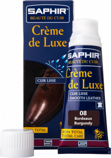 Крем Saphir водоотталкивающий Creme De Luxe 75 мл., Бордовый фото 44926