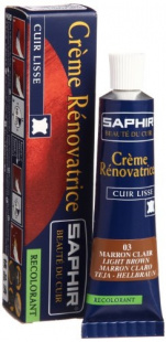 Жидкая кожа Saphir Creme Renovatrice 25 мл., Светло-коричневая фото 44834