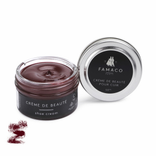 Крем для обуви бордовый Famaco Creme De Beaute, 50 мл фото 47657