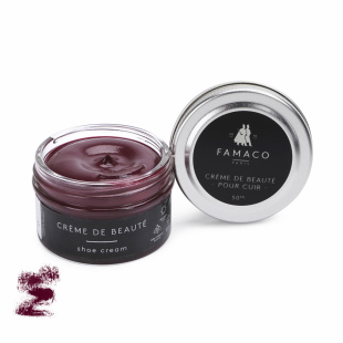 Крем для обуви бордово-красный Famaco Creme De Beaute, 50 мл фото 47656