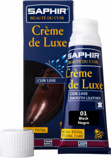 Крем Saphir водоотталкивающий Creme De Luxe 75 мл., Черный фото 44934