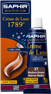 Крем для обуви Saphir Crème De Luxe 1789 50 мл, Средне коричневый фото 44945
