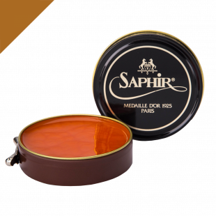 Паста-крем Saphir Medaille D'or для обуви Pate De Luxe 100 мл., Коньяк фото 40208