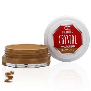Воск темно-бежевый для обуви Columbus Crystal Wax&Cream, 35 ml фото 46561