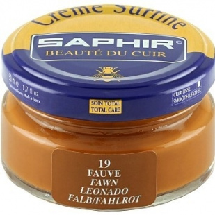 Крем Saphir для обуви увлажняющий Creme Surfine 50 мл., Рыжеватый фото 44754