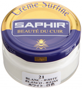 Крем Saphir для обуви увлажняющий Creme Surfine 50 мл., Белый фото 44601