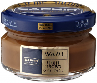 Крем Saphir для обуви увлажняющий Creme Surfine 50 мл., Светло-коричневый фото 43425