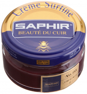 Крем Saphir для обуви увлажняющий Creme Surfine 50 мл., Бордовый фото 44611
