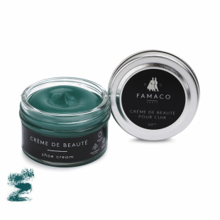 Крем для обуви светло-зеленовато-синий Famaco Creme De Beaute, 50 мл фото 47699