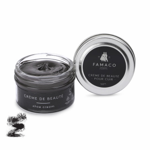 Крем для обуви черно-серый Famaco Creme De Beaute, 50 мл фото 47749