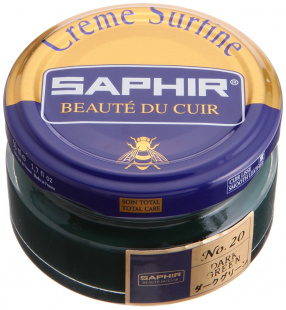 Крем Saphir для обуви увлажняющий Creme Surfine 50 мл., Темно-зеленый фото 44770