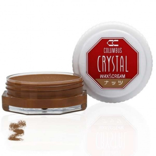 Воск для обуви цвета ореховый Columbus Crystal Wax&Cream, 35 ml фото 46539
