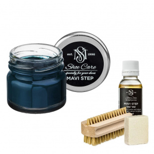 Набор для ухода за обувью из замши и нубука  синий деним  MAVI STEP Aurora Kit фото 55414