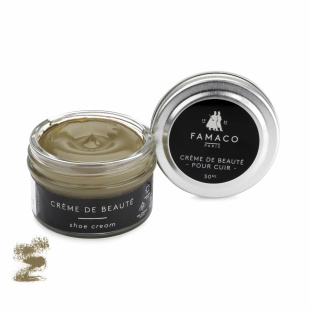 Крем для обуви зеленовато-бежевый Famaco Creme De Beaute, 50 мл фото 47665