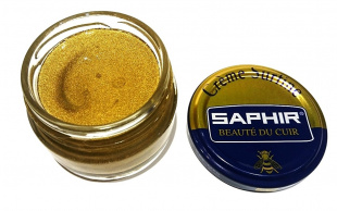 Крем Saphir для обуви увлажняющий Creme Surfine 50 мл., Золотой фото 44625