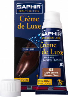 Крем Saphir водоотталкивающий Creme De Luxe 75 мл., Светло-коричневый фото 44930