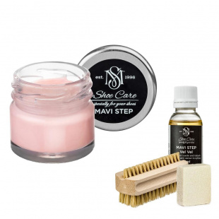Набор для ухода за обувью из замши и нубука роза MAVI STEP Aurora Kit фото 55356